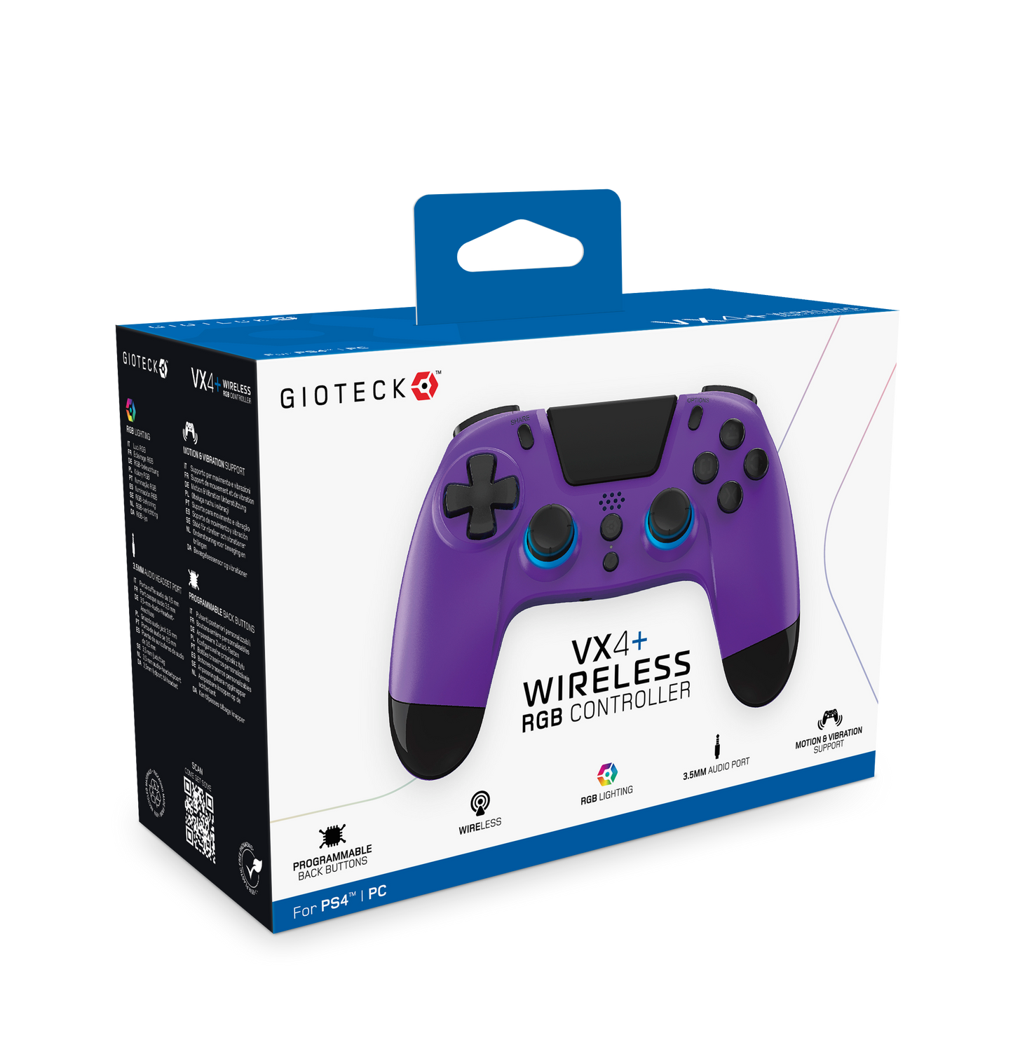 VX4+ Wireless Controller for PS4 PC Purple