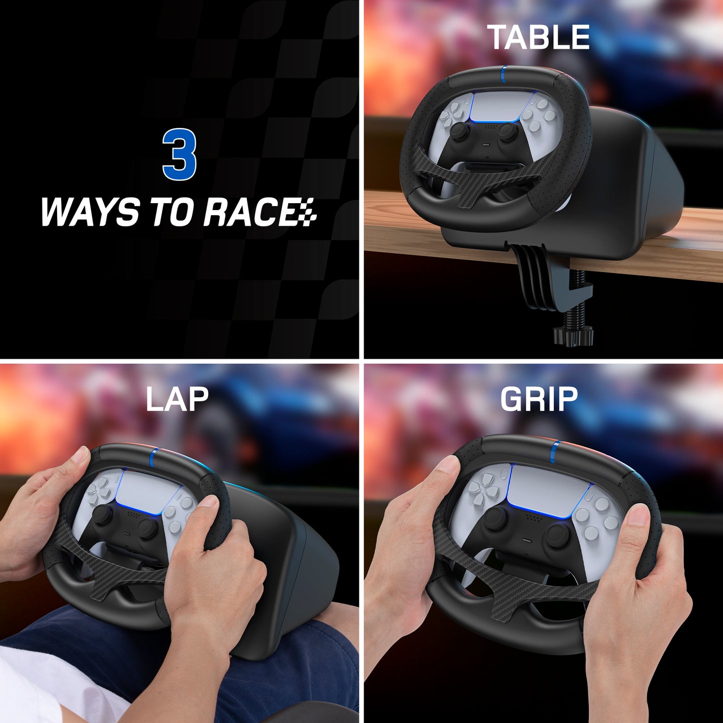FR5 Racing Wheel Dock for DualSense Controllers - Gyro Racing - PS5, PC