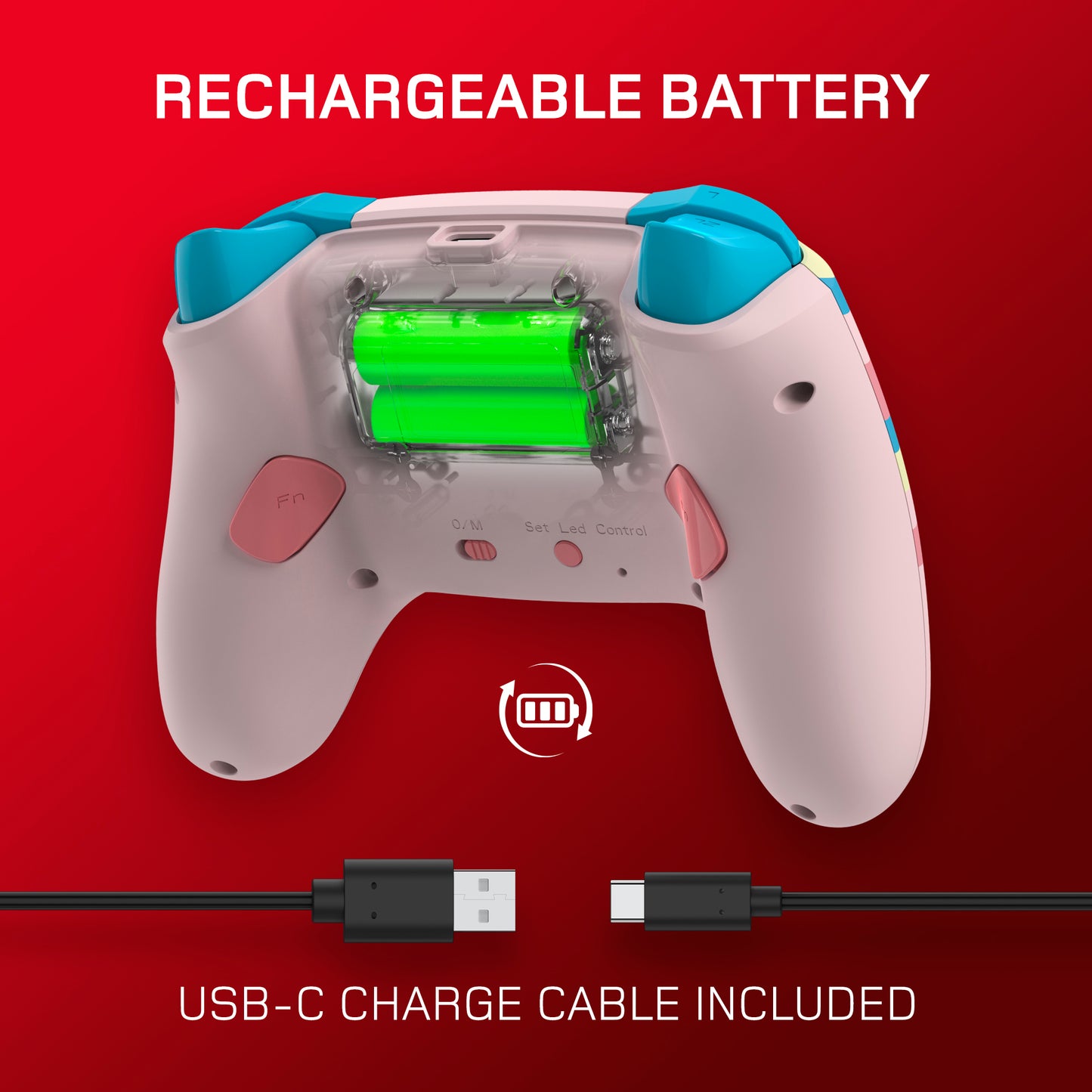 WX5+ Wireless RGB Controller Switch 2 Pink Swirl