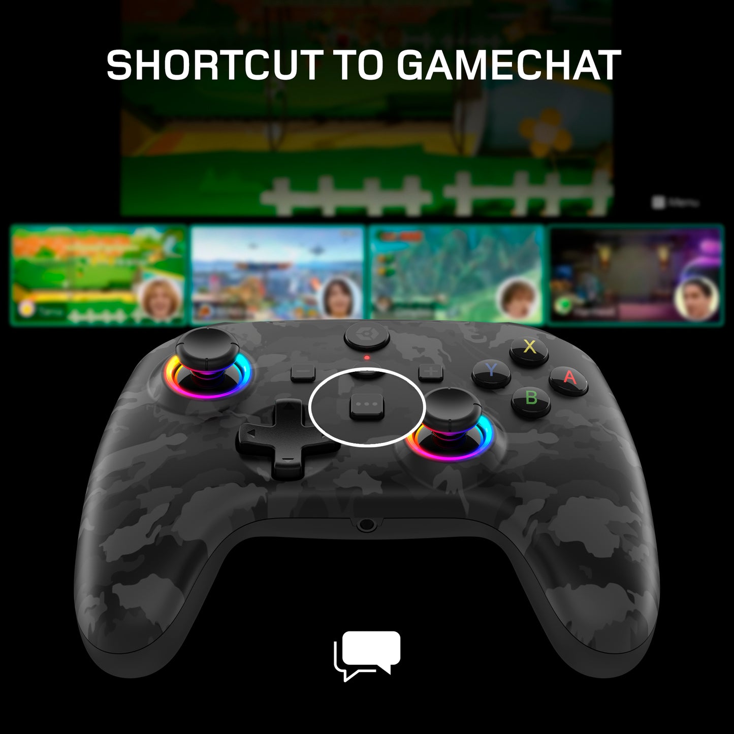 WX5+ Wireless RGB Controller Switch 2 Dark Camo