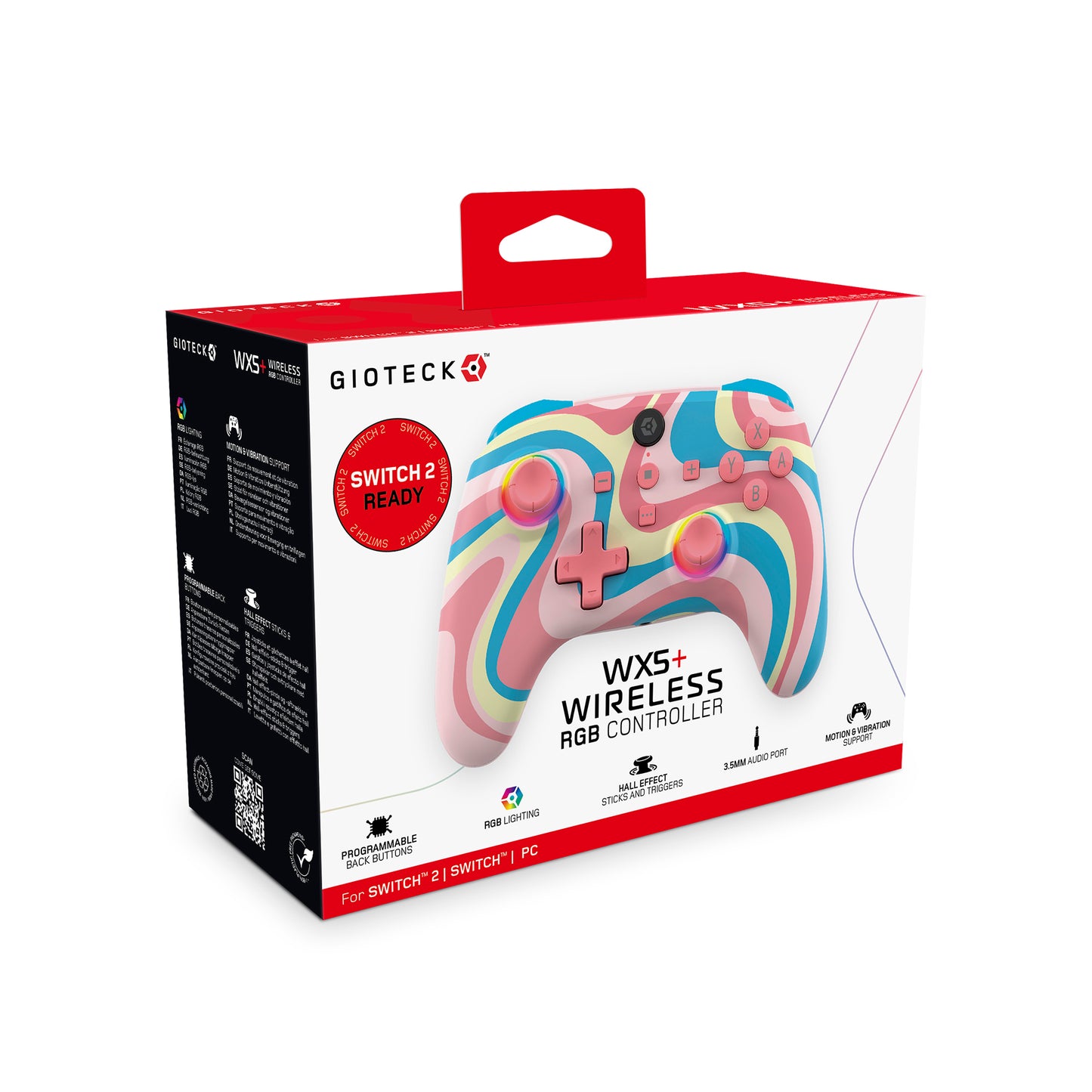 WX5+ Wireless RGB Controller Switch 2 Pink Swirl