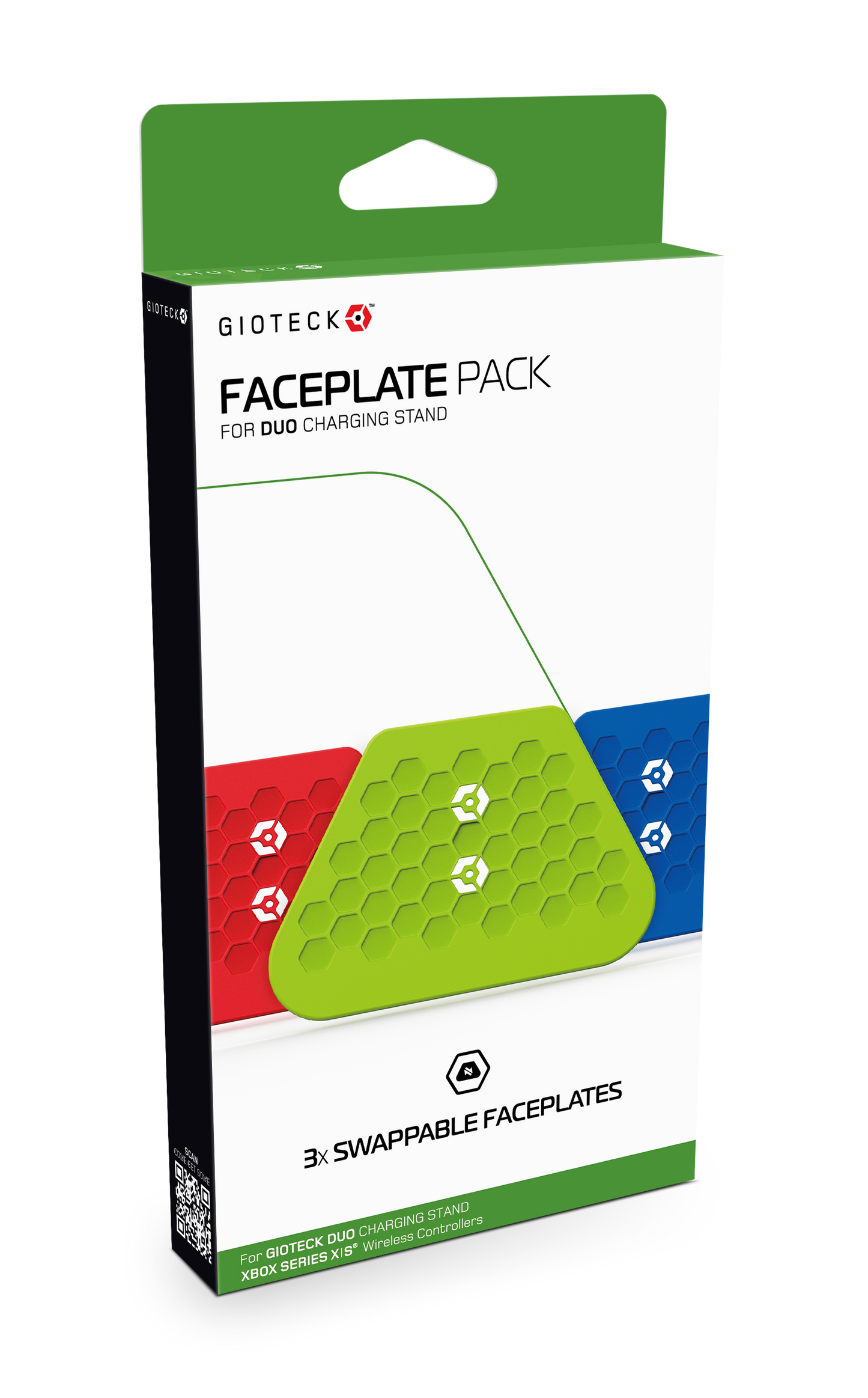 Faceplate Pack for Xbox Duo Charging Stand Green Red Blue