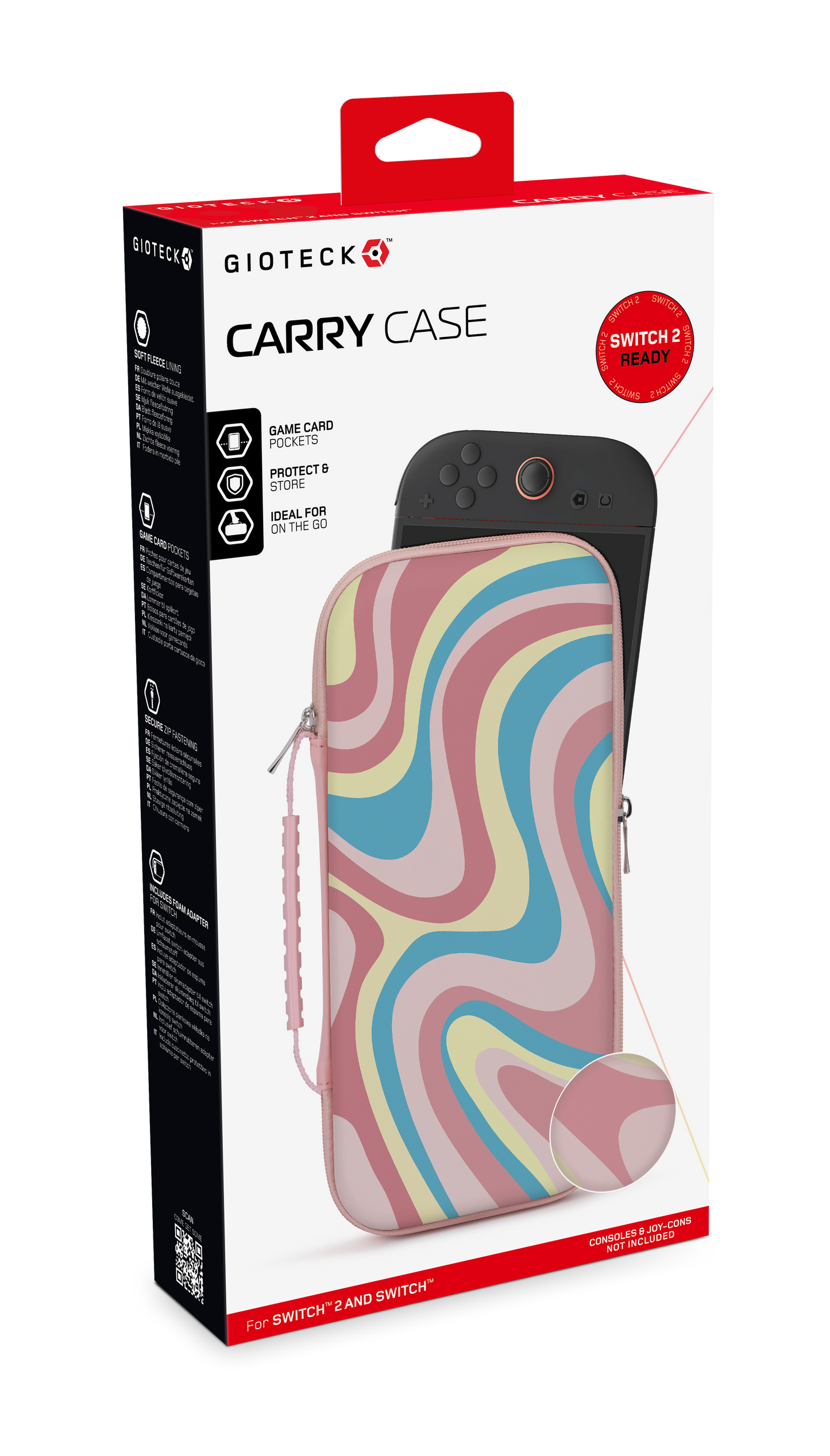 Switch 2 Carry Case Pink Swirl