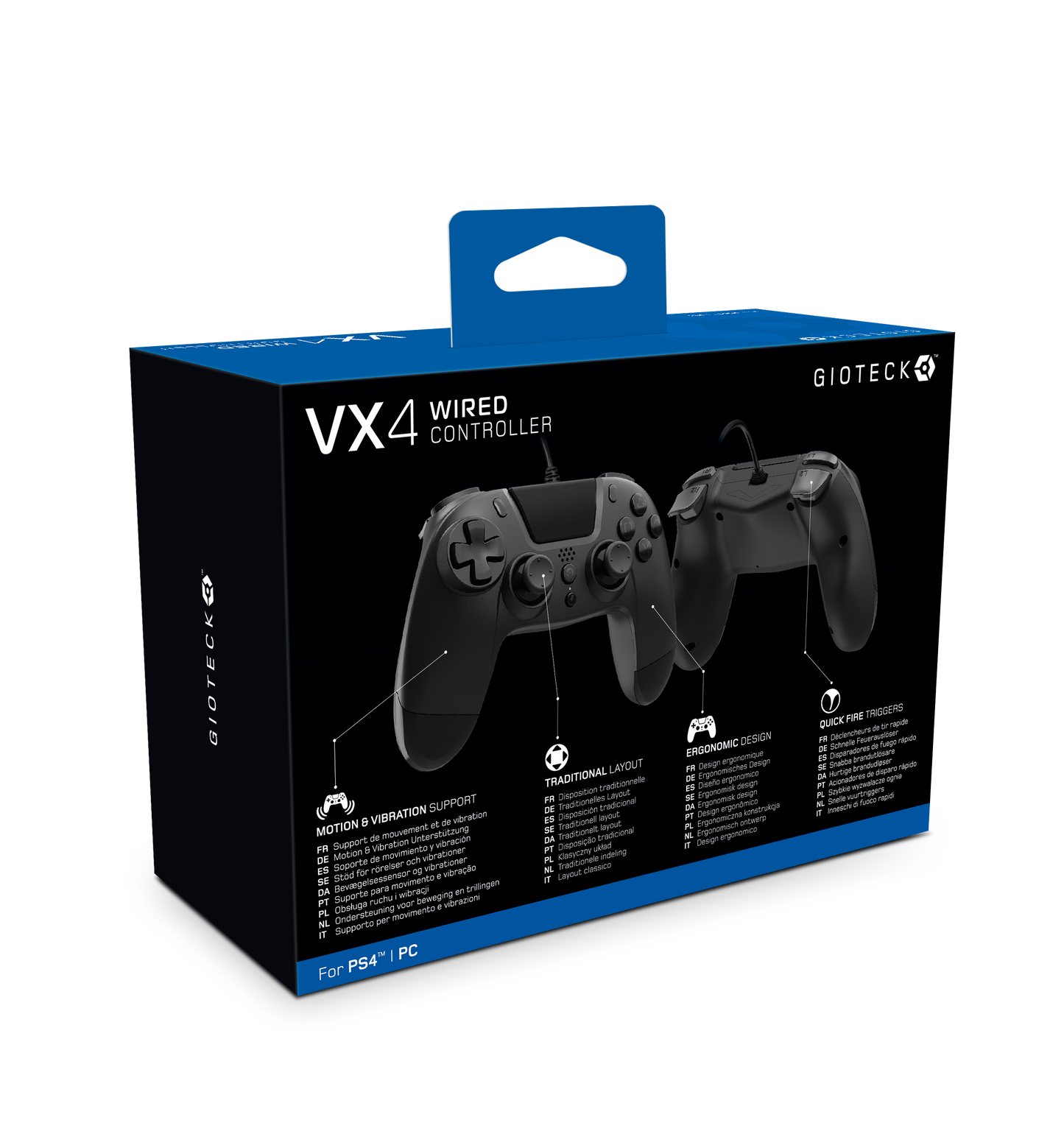 VX4 Wired Controller PS4 PC Black