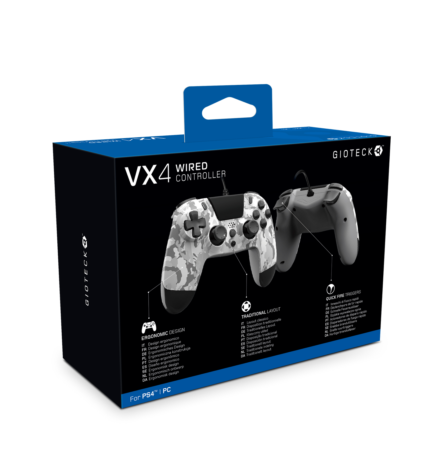 VX4 Wired Controller PS4 PC Light Camo