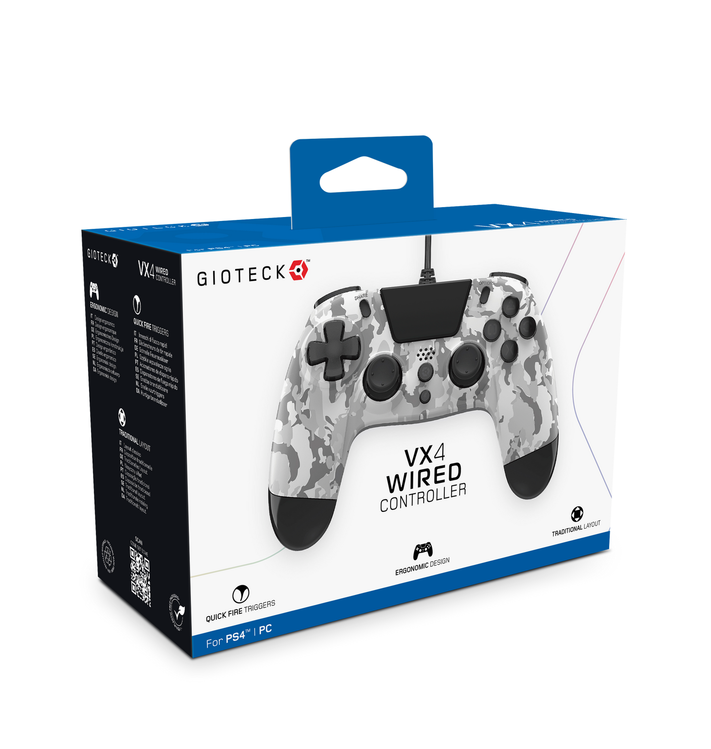 VX4 Wired Controller PS4 PC Light Camo
