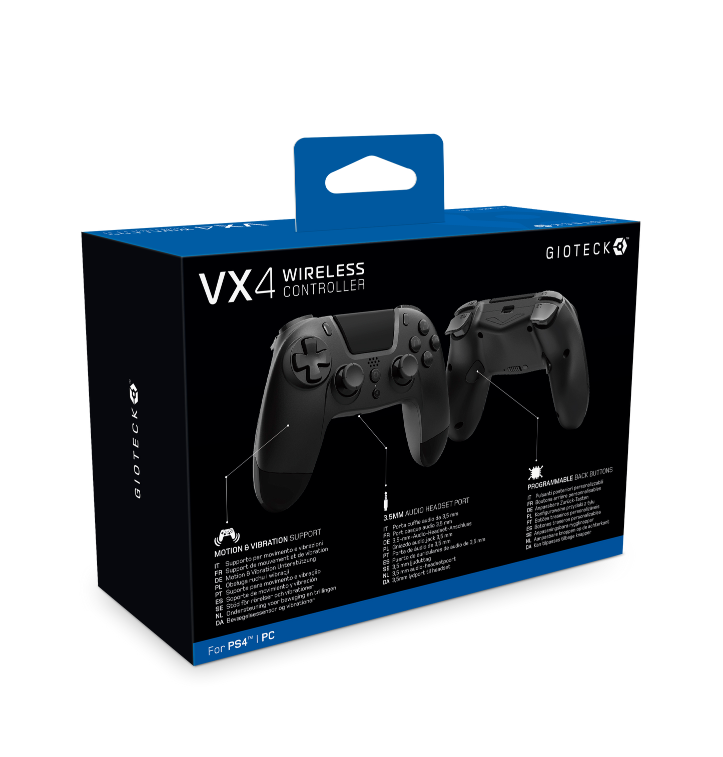 VX4 Wireless Controller for PS4 PC Black