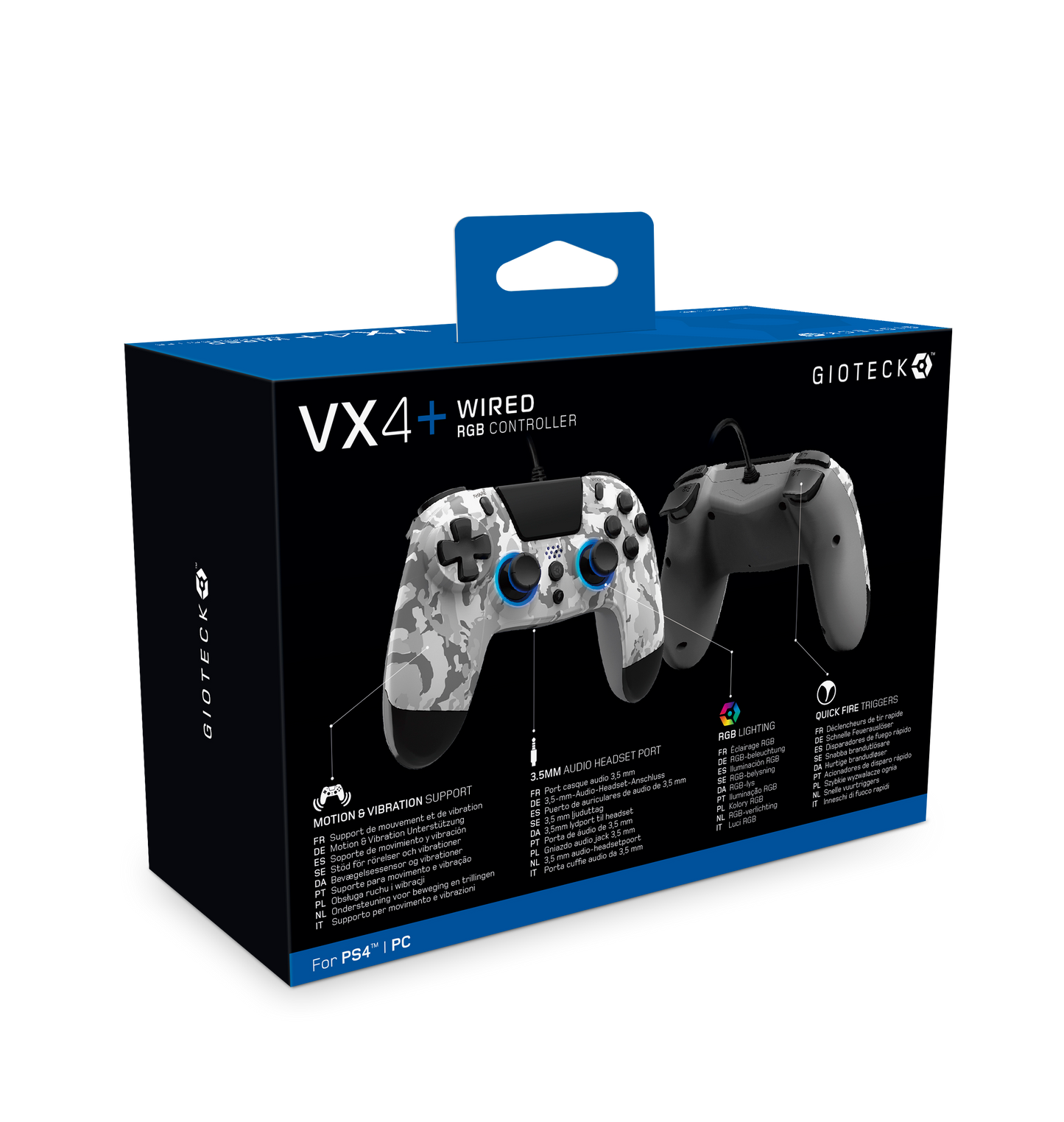 VX4+ Wired Controller for PS4 PC Light Camo