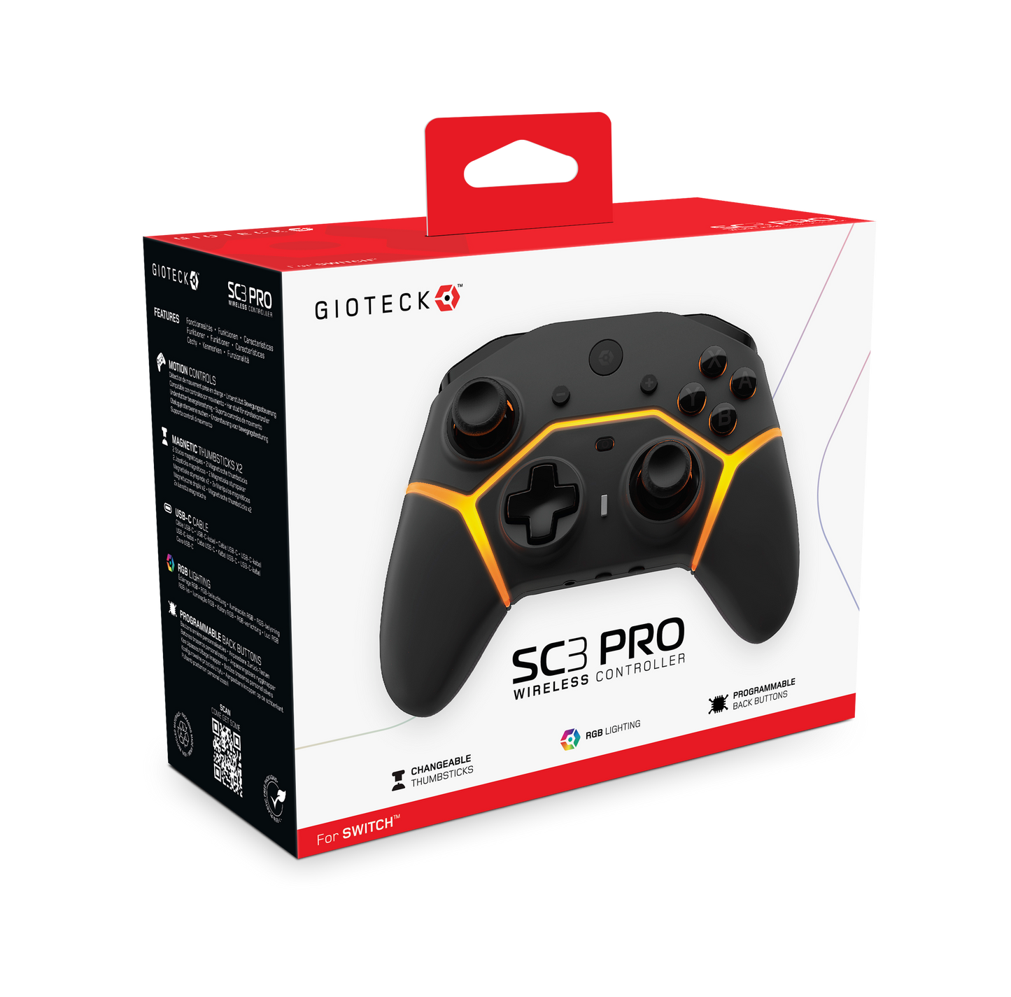 SC3 Wireless Pro Controller Switch PC Mobile Black