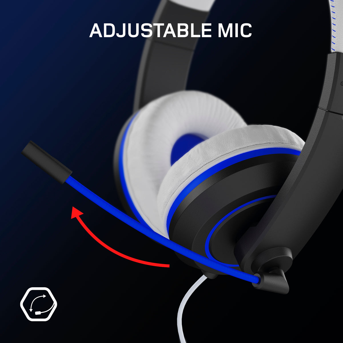 XH100P Wired Stereo Headset Universal White Blue