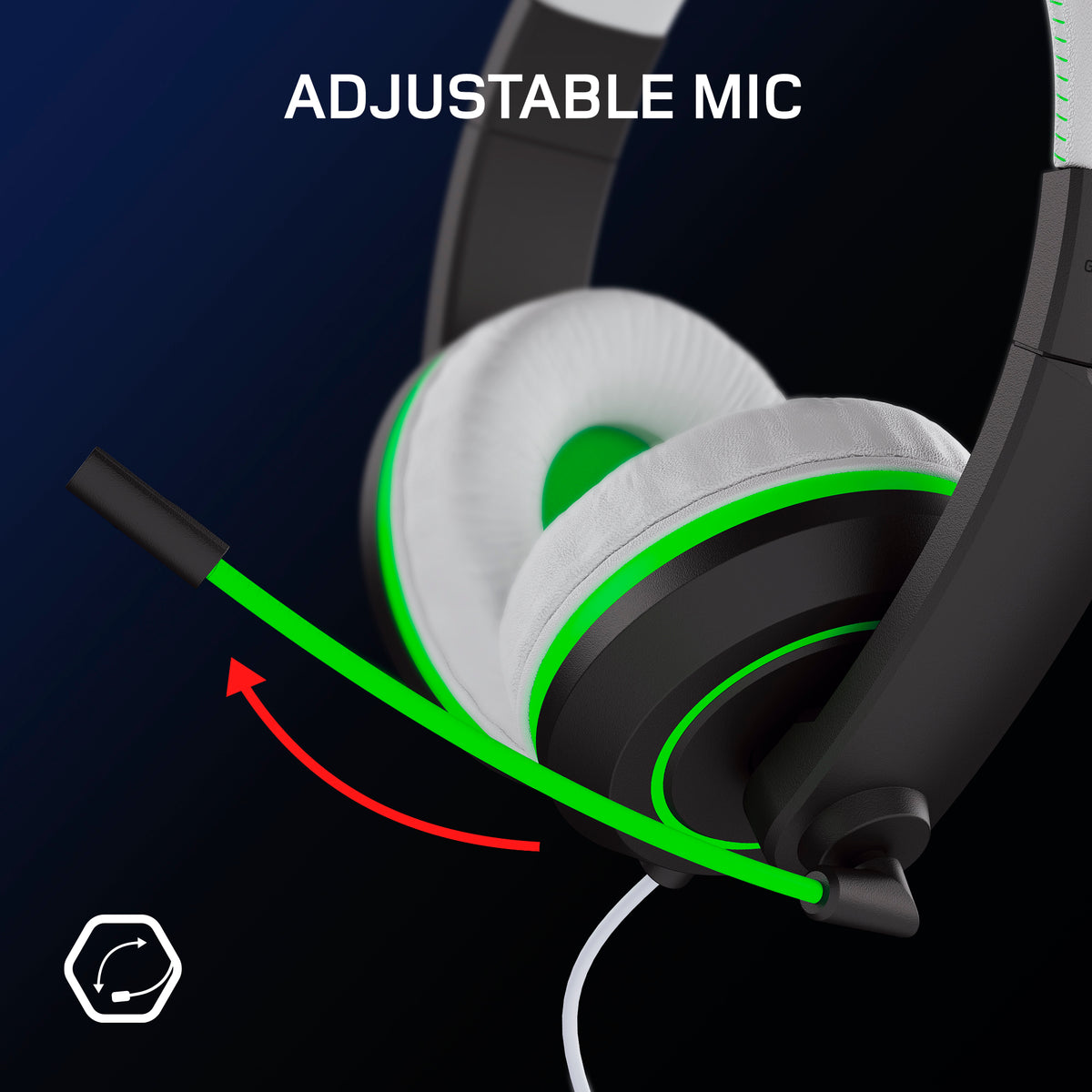 XH100X Wired Stereo Headset Universal White Green