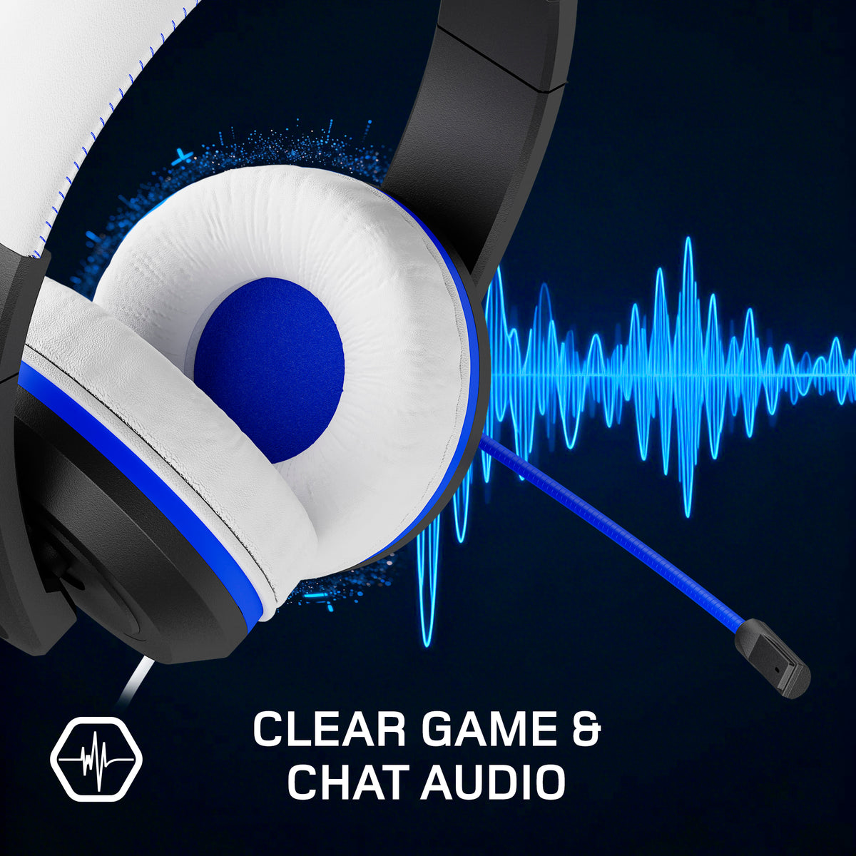 XH100P Wired Stereo Headset Universal White Blue