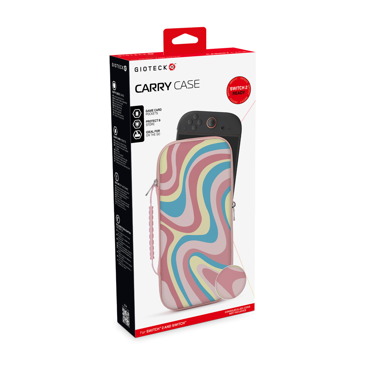 Switch 2 Carry Case Pink Swirl