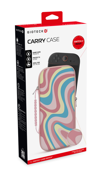 Switch 2 Carry Case Pink Swirl
