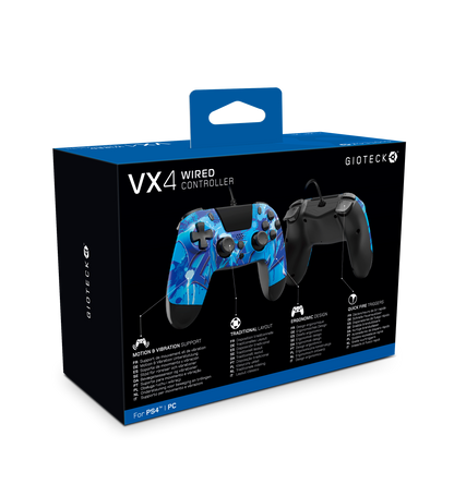 VX4 Wired Controller PS4 PC Blue Lightning