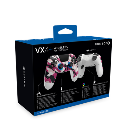 VX4+ Wireless Controller for PS4 PC Pink Camo