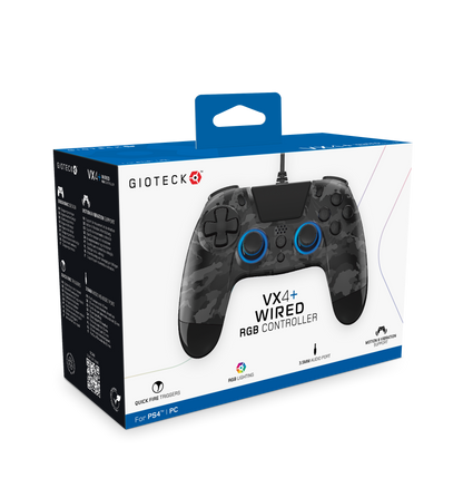 VX4+ Wired Controller for PS4 PC Dark Camo