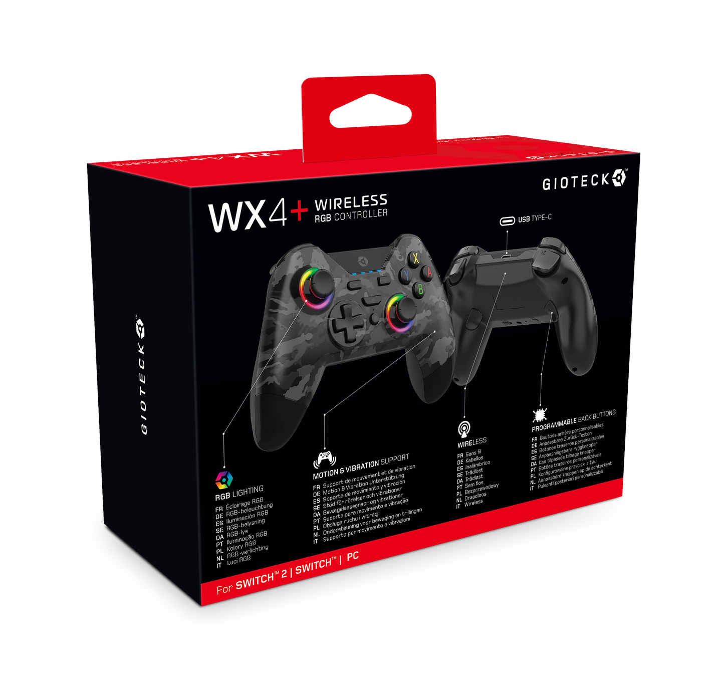 WX4+ Wireless RGB Controller Switch Dark Camo