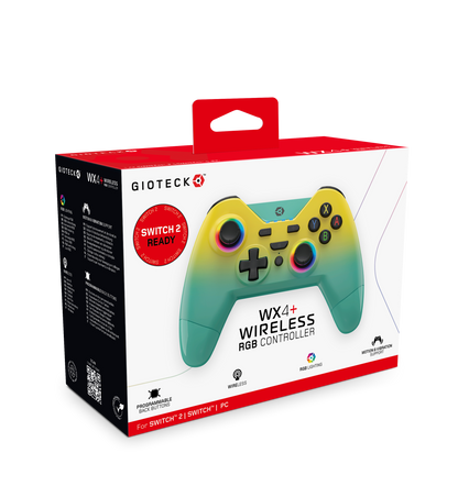 WX4+ Wireless RGB Controller Switch Yellow and Teal
