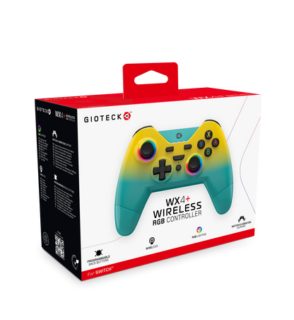 WX4+ Wireless RGB Controller Switch Yellow and Teal