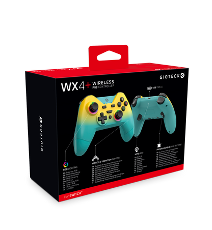 WX4+ Wireless RGB Controller Switch Yellow and Teal