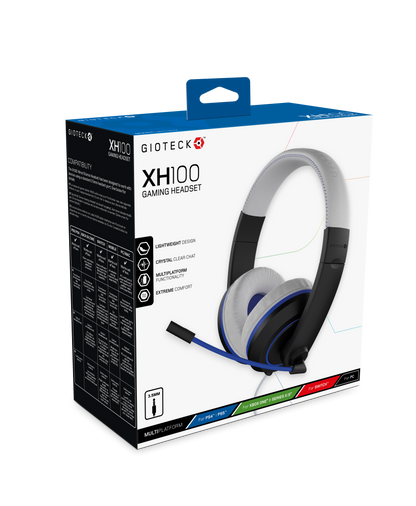 XH100P Wired Stereo Headset Universal White Blue