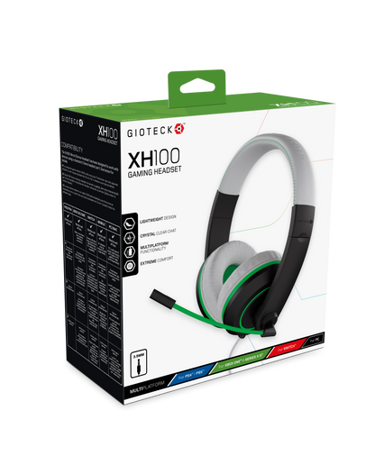 XH100X Wired Stereo Headset Universal White Green